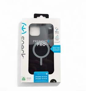 Speck Phone Case, iPhone 15 Plus/iPhone14 Plus, Presidio2 Pro Black Magsafe